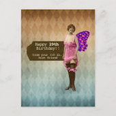 Funny 29 wieder Bester Freund Geburtstag Postkarte (Vorderseite)