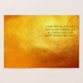 Funny 2 Cartoon Pig Year Zodiac Birthday Luxury GC Folienkarte (Innenseite)