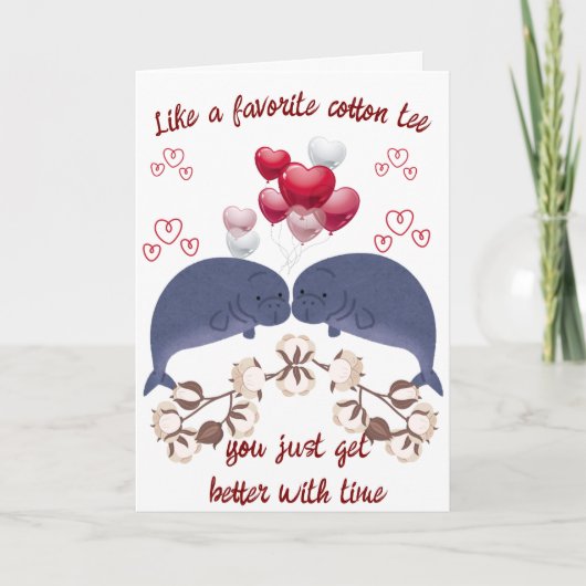 Funny 2. Cotton Anniversary Card für Husband Karte (Vorderseite)