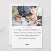 Funny 2 Foto Verspätete Neujahrskarte Feiertagskarte (Rückseite)