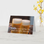 Funny 2 Köpfe sind besser Bierliebhaber Geburtstag Karte (Gelbe Blume)