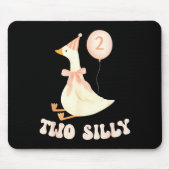Funny 2nd Birthday Two Silly Goose 2 Year Old Birt Mousepad (Vorne)