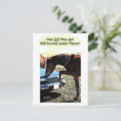Funny 300 Pferdewagen Postkarte (Stehend Vorderseite)