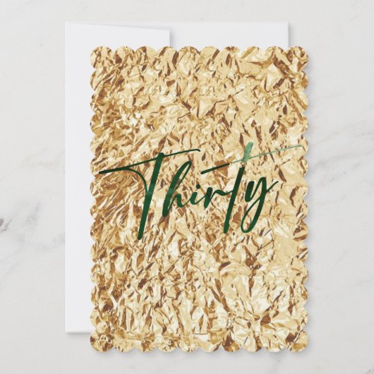 Funny 30. Geburtstag Einladung Funkelnd Emerald (Rückseite)