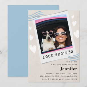 Funny 30. Geburtstag Einladungen Foto Look wer ist