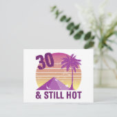 Funny 30. Geburtstag Heiß Postkarte (Stehend Vorderseite)