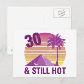 Funny 30. Geburtstag Heiß Postkarte (Vorne/Hinten)