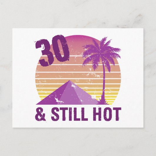 Funny 30. Geburtstag Heiß Postkarte (Vorderseite)