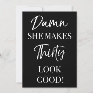 Funny 30. Geburtstag Party Einladung