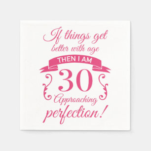 Funny 30. Geburtstag 'Perfection' Serviette