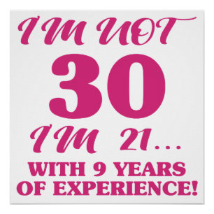 Funny 30. Geburtstag Poster