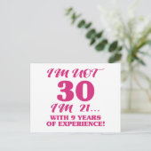 Funny 30. Geburtstag Postkarte (Stehend Vorderseite)