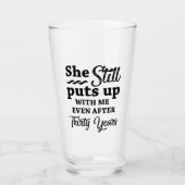 Funny 30th Wedding Anniversary Glas (Vorderseite)