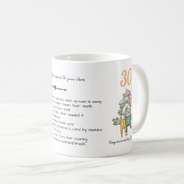 FUNNY 30th Wedding Anniversary Unicorns maßgeschne Kaffeetasse