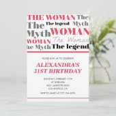 Funny 31. Geburtstag Einladung ihre Myth Legend (Stehend Vorderseite)