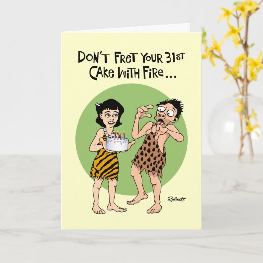 Funny 31. Geburtstag Karte (Gelbe Blume)