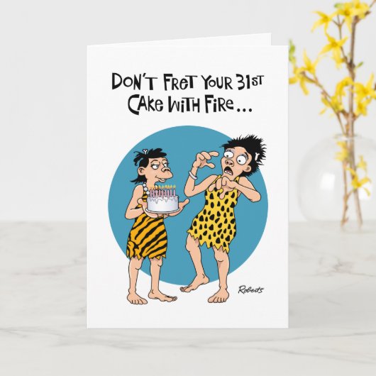 Funny 31. Geburtstag Karte (Gelbe Blume)