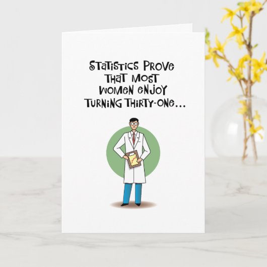 Funny 31. Geburtstag Karte (Gelbe Blume)