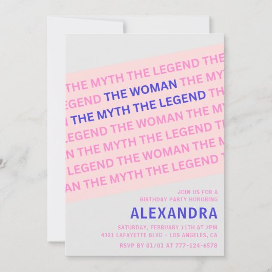 Funny 32. Geburtstag Einladungen Zitat Frauenmyth (Vorderseite)