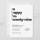 Funny 32nd Birthday “So Happy I’m Twenty Nine" Einladung (Vorderseite)