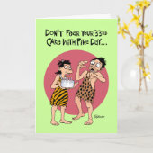 Funny 33. Geburtstag Karte (Gelbe Blume)