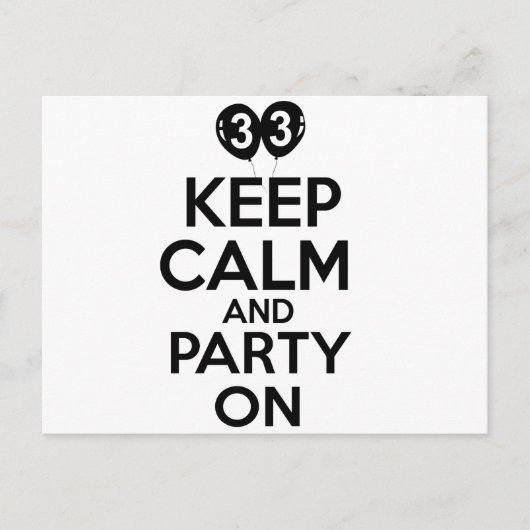 Funny 33 Jahre alt Designs Postkarte (Vorderseite)