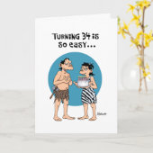 Funny 34. Geburtstag Karte (Gelbe Blume)