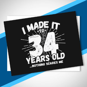 Funny 34. Geburtstag Zitat sarkastisch 34 Jahre al Postkarte