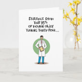 Funny 34. Geburtstagkarte Karte (Gelbe Blume)