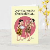 Funny 35. Geburtstag Karte (Gelbe Blume)