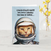 Funny 35. Geburtstag Karte (Gelbe Blume)