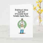 Funny 35. Geburtstag Karte (Gelbe Blume)