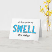 Funny 35. Swell Geburtstag Personalisiert Gruß Karte (Gelbe Blume)