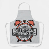 Funny 35th Birthday- Biological Clock Ticking Schürze (Vorderseite)