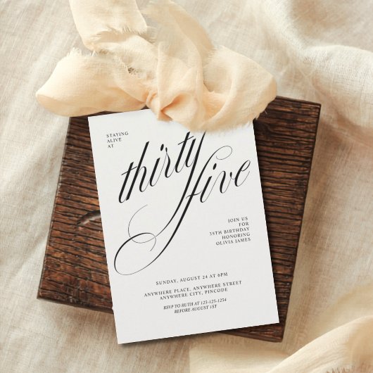 Funny 35th birthday einladung