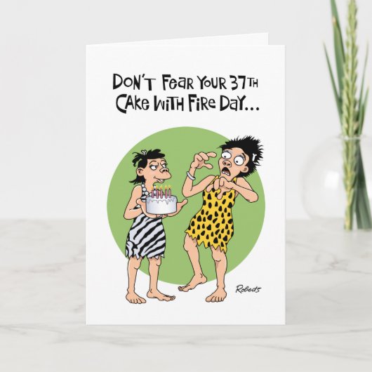 Funny 37. Geburtstag Gruß Karte (Vorderseite)