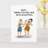 Funny 37. Geburtstag Karte (Gelbe Blume)