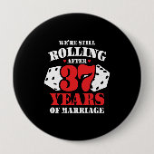 Funny 37 Jahre Paare Verheiratet 37 Jahre Button (Vorderseite)