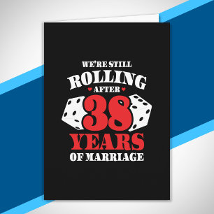Funny 38 Jahre Paare Verheiratet 38 Jahre Karte
