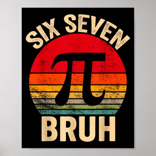 Funny 3.14 67 6 7 meme design cute math nerd gen z poster (Vorne)
