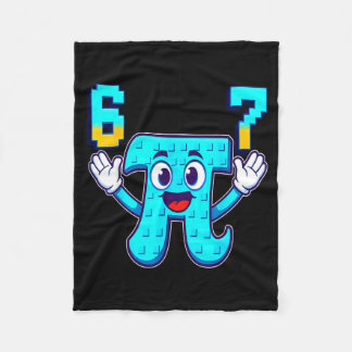 Funny 3.14 6 7 meme math nerd genz brainrot italia fleecedecke