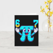 Funny 3.14 6 7 meme math nerd genz brainrot italia karte (Gelbe Blume)