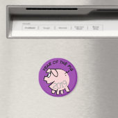 Funny 3 Cartoon Illustration Pig Custom Year RM Magnet (In Situ (Geschirrspüler))