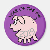 Funny 3 Cartoon Illustration Pig Custom Year RM Magnet (Vorne)
