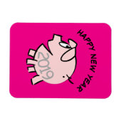 Funny 3 Cartoon Illustration Pig Year 2019 Rec. Magnet (Horizontal)