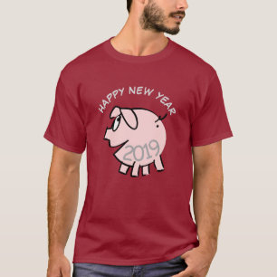Funny 3 Cartoon Illustration Schweinejahr Zodiac M T-Shirt