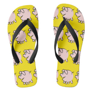 Funny 3 Cartoon Pig Wählen Sie Farbe Männer Drehte Badesandalen