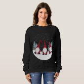 Funny 3 Nordic Gnomes Winter Weihnachten Schwedisc Sweatshirt (Vorne ganz)