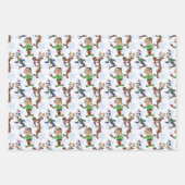 Funny 3 Sheets zu Weihnachten Thema Umschlagpapier Geschenkpapier Set (Vorderseite)