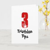 Funny 3 Triathlon Tipps - Viel Glück Triathlete Ca Karte (Gelbe Blume)